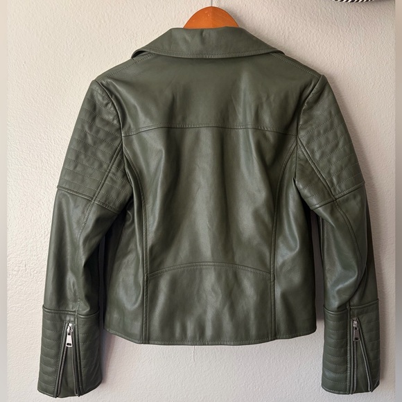 Bagatelle NYC Quilted Faux Leather Moto Jacket Winter Green Women’s Medium - Picture 5 of 10